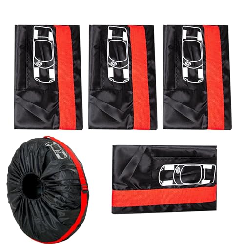 Cubiertas de neumáticos para vehículos recreativos, cubiertas de ruedas para vehículos recreativos, Conjunto impermeable de 4 cubiertas de ruedas para neumáticos de remolque, Protectores de sol UV, bo