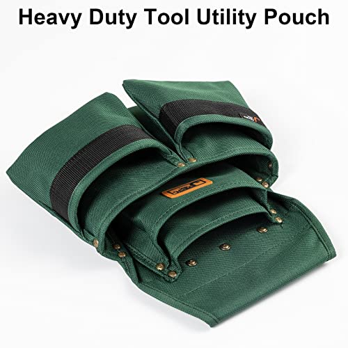 Jetech Tool Belt Pouches Bag With 4 Pocket - Heavy Duty Tool Utility Pouch With Adjustable Belt For Electrician,Carpenters,Craftsman,Gardening #TOP5