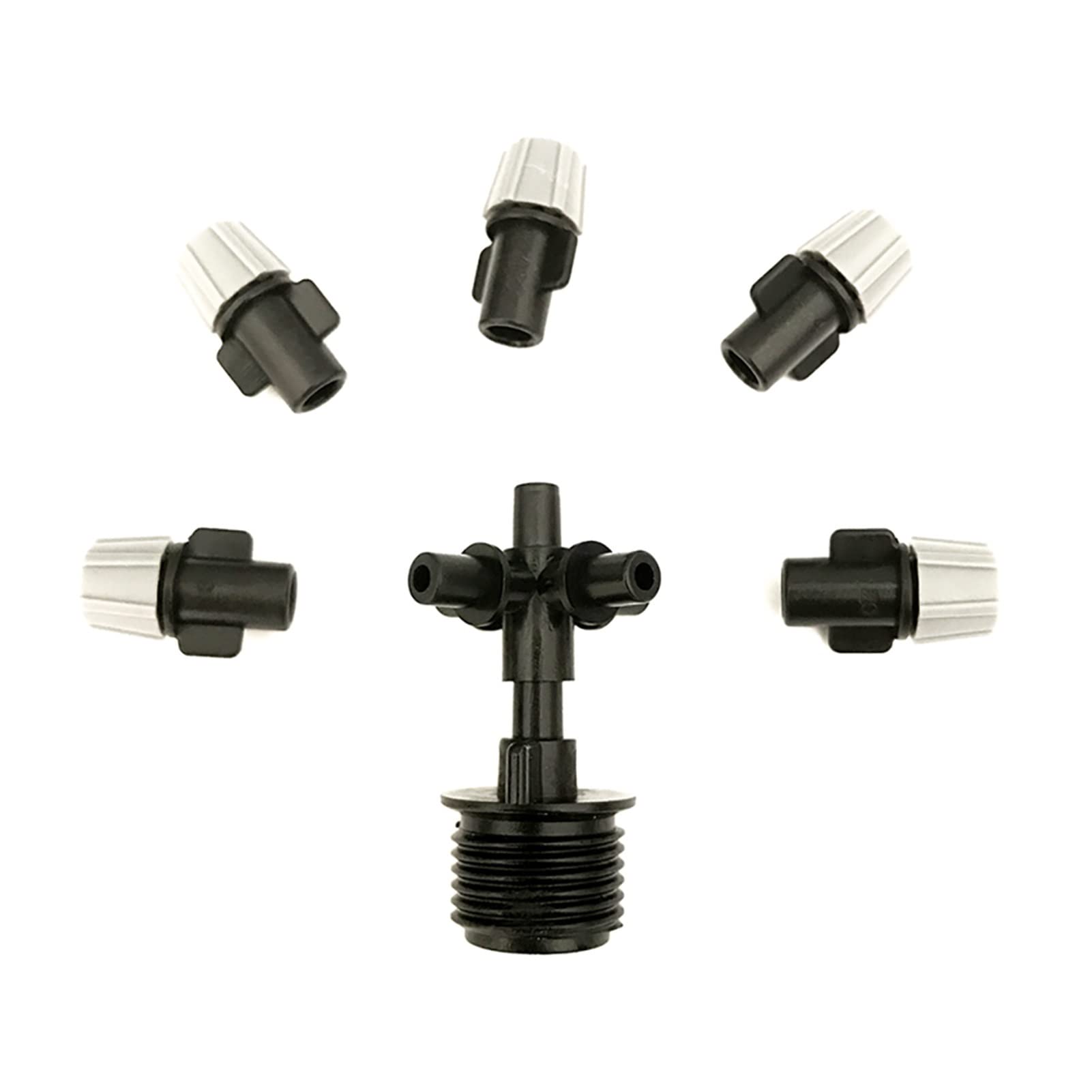 System nawadniania trawnika ogrodowego, zestaw 10 sztuk, pięć dysz chłodzących mgły, szklarnia, regulowana dysza natryskowa ze złączem 1/5.1 cm do mikronawadniania IT105