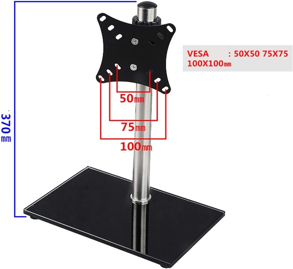 Vesa Standard Universal 14"-27" Inch Move Up or Down Pc Monitor LCD Tv Bracket Vertical Toughened Glass Base Stent