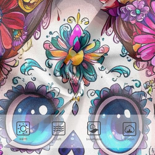 Toddler Briefs, Cute Female Sugar Skull Girls Cotton Underwear, 2T–8 Years3