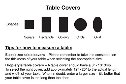 WalterDrake Heritage Vinyl Elastic Table Cover with Fleece Backing in 3 Sizes, Reusable