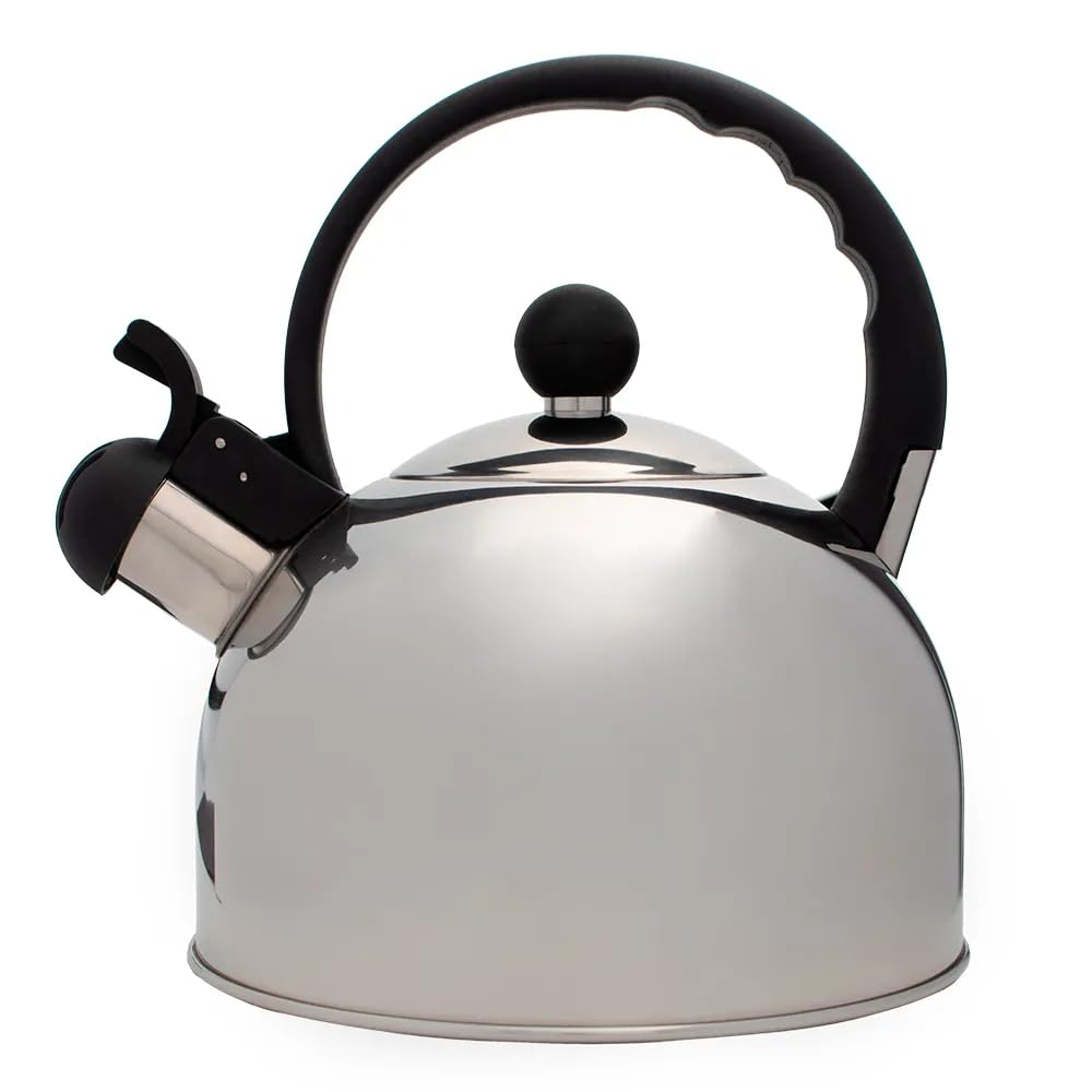 Chaleira Bule De Chá Fervedor Indução Inox Com Apito Roma 2 Litros Cozinha Gourmet