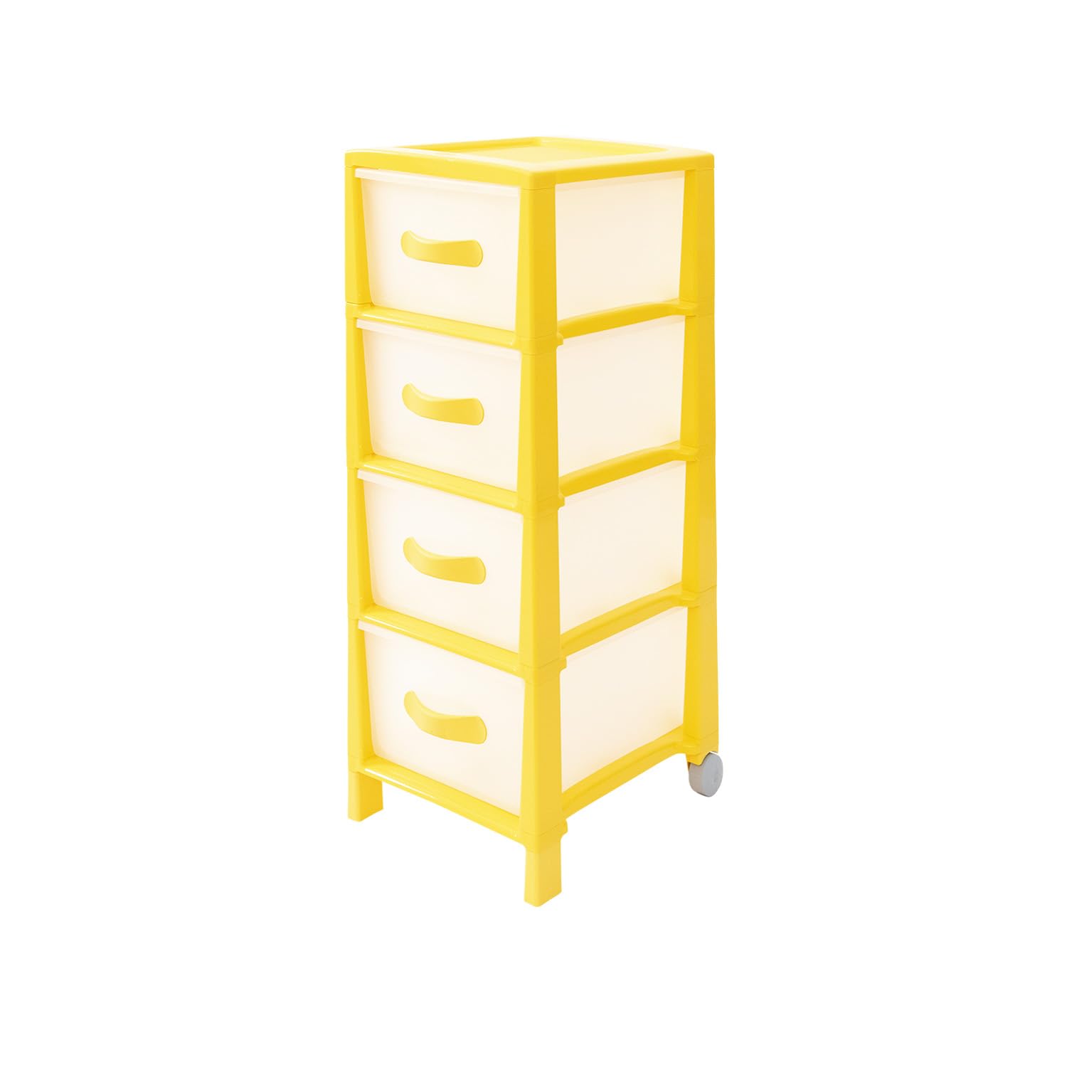 Organisateur multifonction peu encombrant jaune 4 tiroirs pour gain de place maison