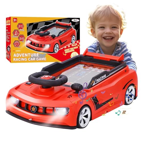 Gifts2U Musical Steering Wheel Racing Cars Adventure Toys for Kids, with Music & Vehicle Sound Simulated Learning Driving Cars Toys Competition Game Birthday Gift for Boy Girl Toddler Age 2 3 4 5 6 7