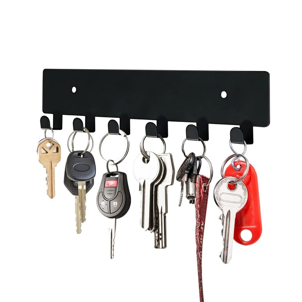 Percha 1 llavero de pared, ganchos for llaves con 6, montado en la for Metal pasillo