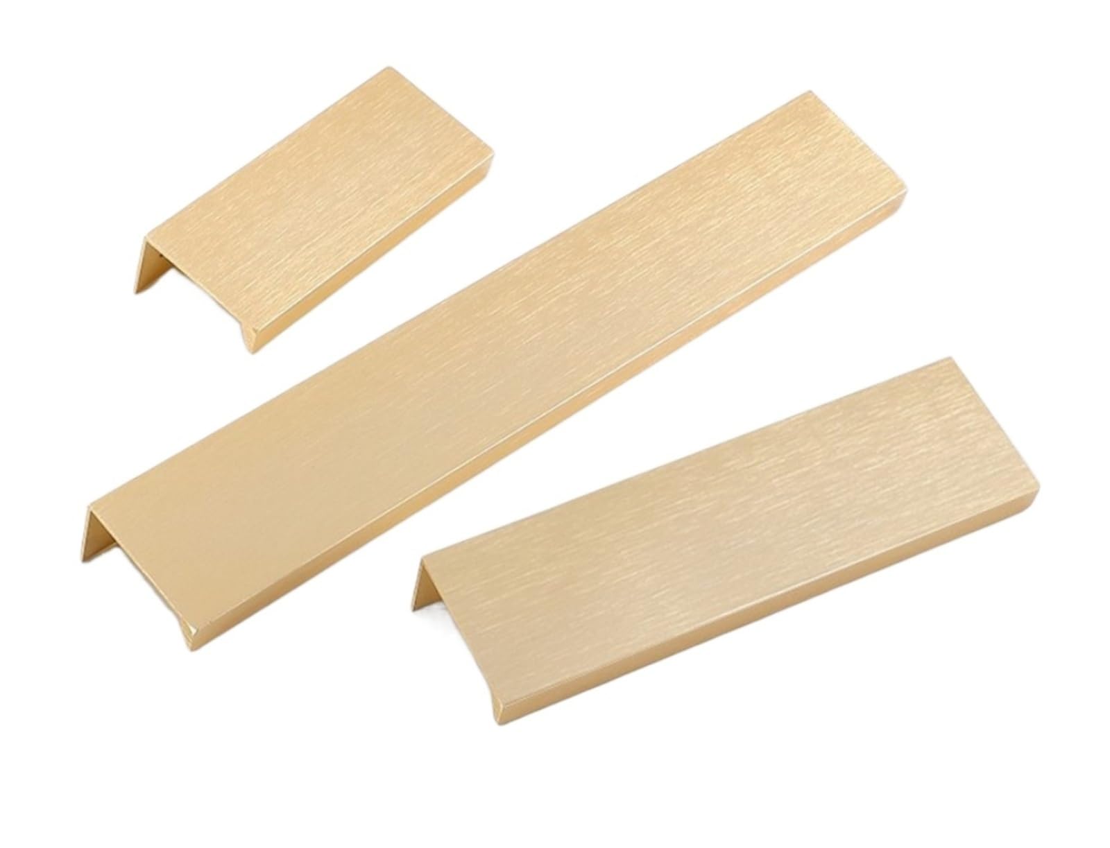Sdhbcaxu One Color Concealed Handles, 150Mm Gold Hidden Right Angle Long Alloy Finger Cabinet Drawer Pulls