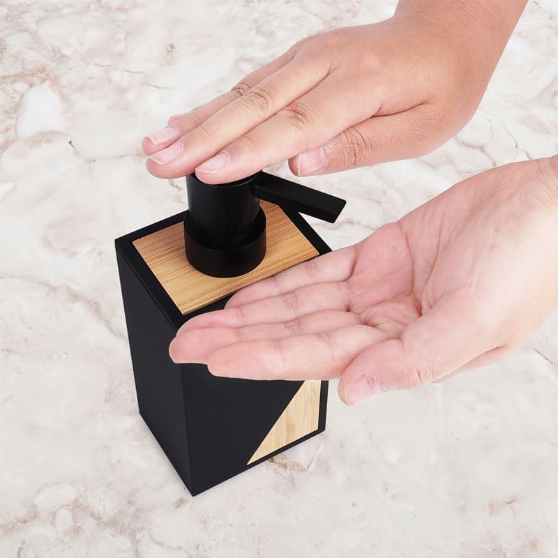 Square Board-Decorated Lotion Bottle for Soap Liquid Dispensing Bottles on Bathroom Countertops