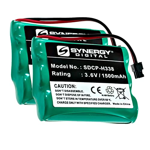 Synergy Digital Energizer ER-P730 Cordless Phone Battery Combo-Pack Includes: 2 x SDCP-H338 Batteries