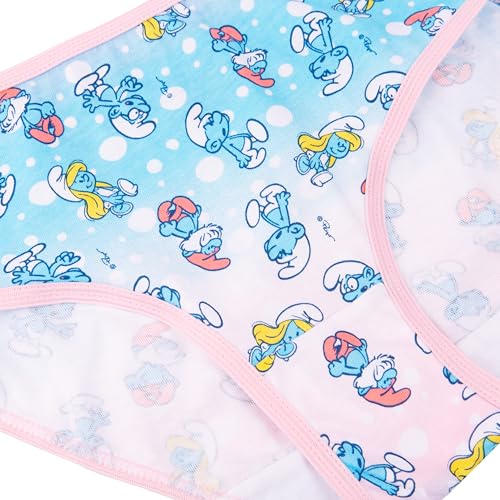 The Smurfs Girls' Amazon Exclusive 100% Combed Cotton Underwear Panties Available in Sizes 4, 6, & 82