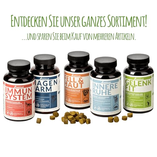 Schnüffelfreunde Juckreiz Drops für Hunde I bei trockener Haut & Schuppen I unterstützt Fell & Haut beim Hund von innen I mit Schwarzkümmelöl, Kokosöl, Kamille (150g - ca. 180 Stück)