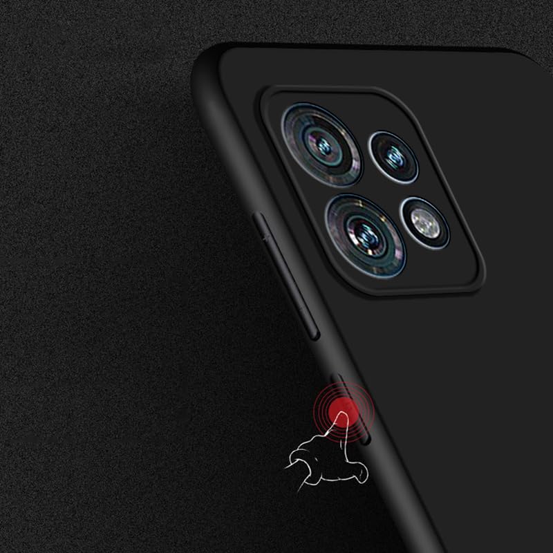 Image of Designerz hub Moto Edge 50 Pro Back Cover | Soft Silicone Slim Back Case Cover for Moto Edge 50 Pro - Black