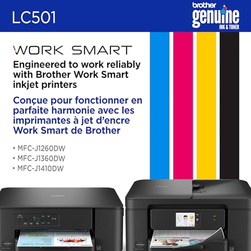 Image of Brother Genuine LC501M Standard Yield Magenta Ink Cartridge (for use with Work Smart 1260W, 1360DW, and 1410DW Printers)