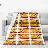 OTTKGGA Manta de franela de microforro polar ultrasuave con la bandera de España, cálida, antibolitas, para el hogar, sofá, cama, sala de estar