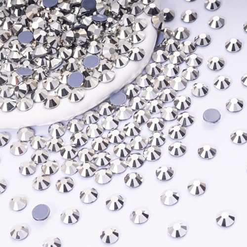 Image of Hotfix Rhinestones Bulk 3000PCS SS10 (2.7-2.9mm), Silver Glass Rhinestones for Clothes, Tumblers, Shoes DIY, Heat Transfer Flatback Gems for Crafts & Decoration