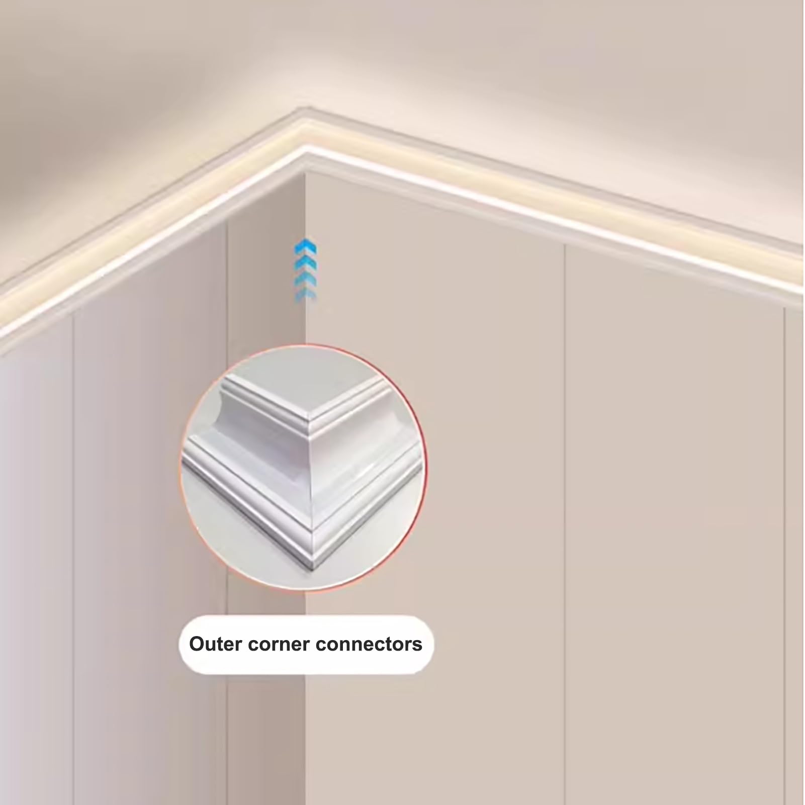 Moldura decorativa de techo para espacios interiores