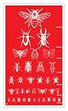 Red Insect Seeing Eye Chart 13”x22” Vintage Style Showprint Poster - Concert Bill - Home Nostalgia Decor Wall Art Print