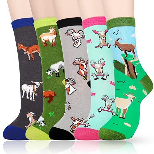 Belloxis Goat Socks for Women Goat Gifts for Goat Lovers Funny Fun Novelty Socks