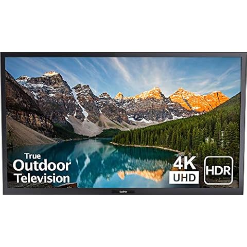 SunBrite Veranda 2 Series 43-inch Full Shade Outdoor TV | 4K Ultra HD HDR LED Weatherproof Television - Direct Lit LED Screen with All-Weather Remote (SB-V-43-4KHDR-BL) Cover