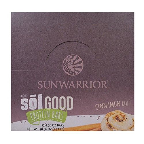 Preisvergleich Produktbild Sunwarrior Sol Good Protein Bars (12x62g) Cinnamon Roll