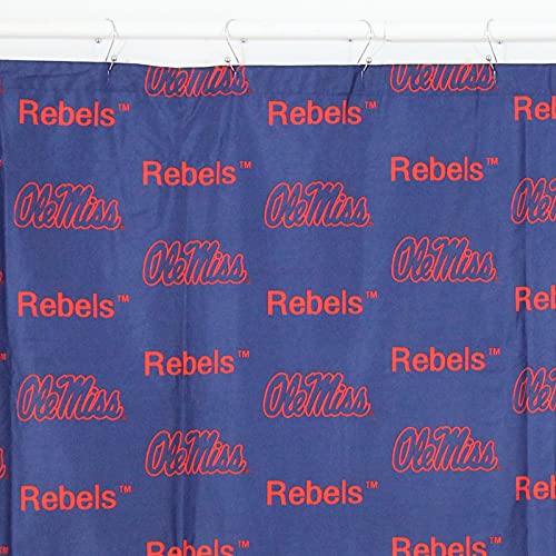 Image of College Covers Everything Comfy Ole Miss Rebels Bright and Colorful Shower Curtain Cover