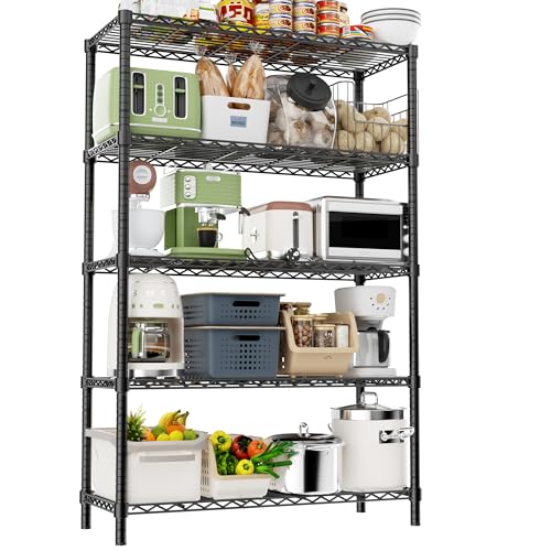Image of ROOMTEC 5-Tier Wire Shelving Unit,36 inch W*14 inch D*72 inch H, Max Load 1750LBS