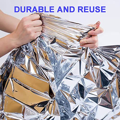 image for COTOUXKER Emergency Blankets，Mylar Thermal Blanket for Survival Refl
