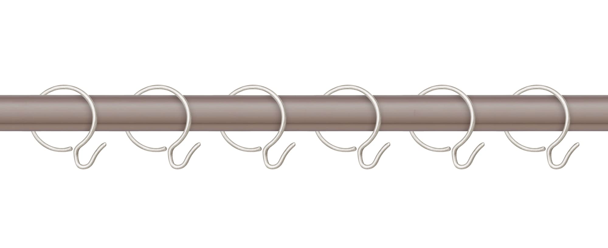 IMPEX Curtain Rings with Hooks | Pack of 70 | 32mm | Iron | Multipurpose Curtain Hooks | 1