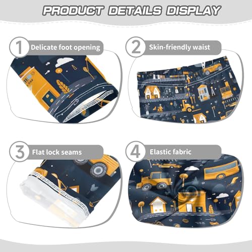 Kids High Waist Engineering Vehicle Bulldozer Leggings for Toddler Girls 4T 202b31743