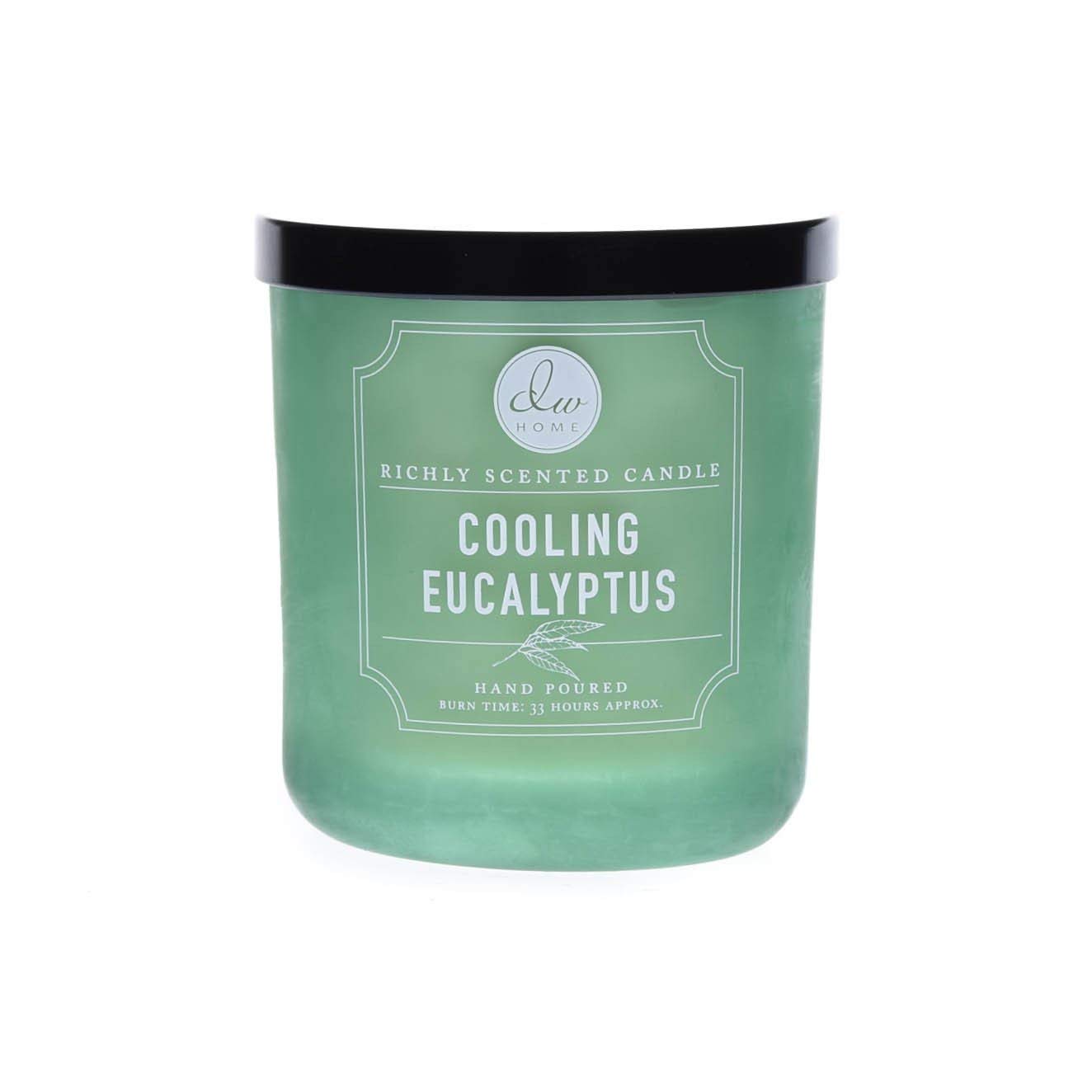 DW Home, Medium Single Wick Candle, Cooling Eucalyptus