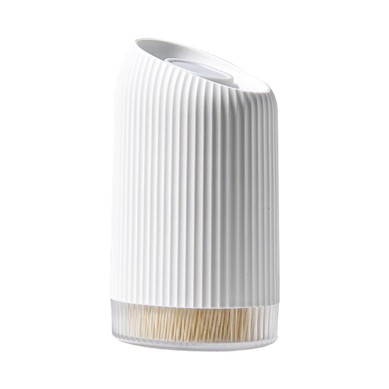YidaSouko Toothpick Dispenser with 300 Wooden Picks, Decorative Holder Case for Kitchen Restaurant, Cream (Slide Cover)