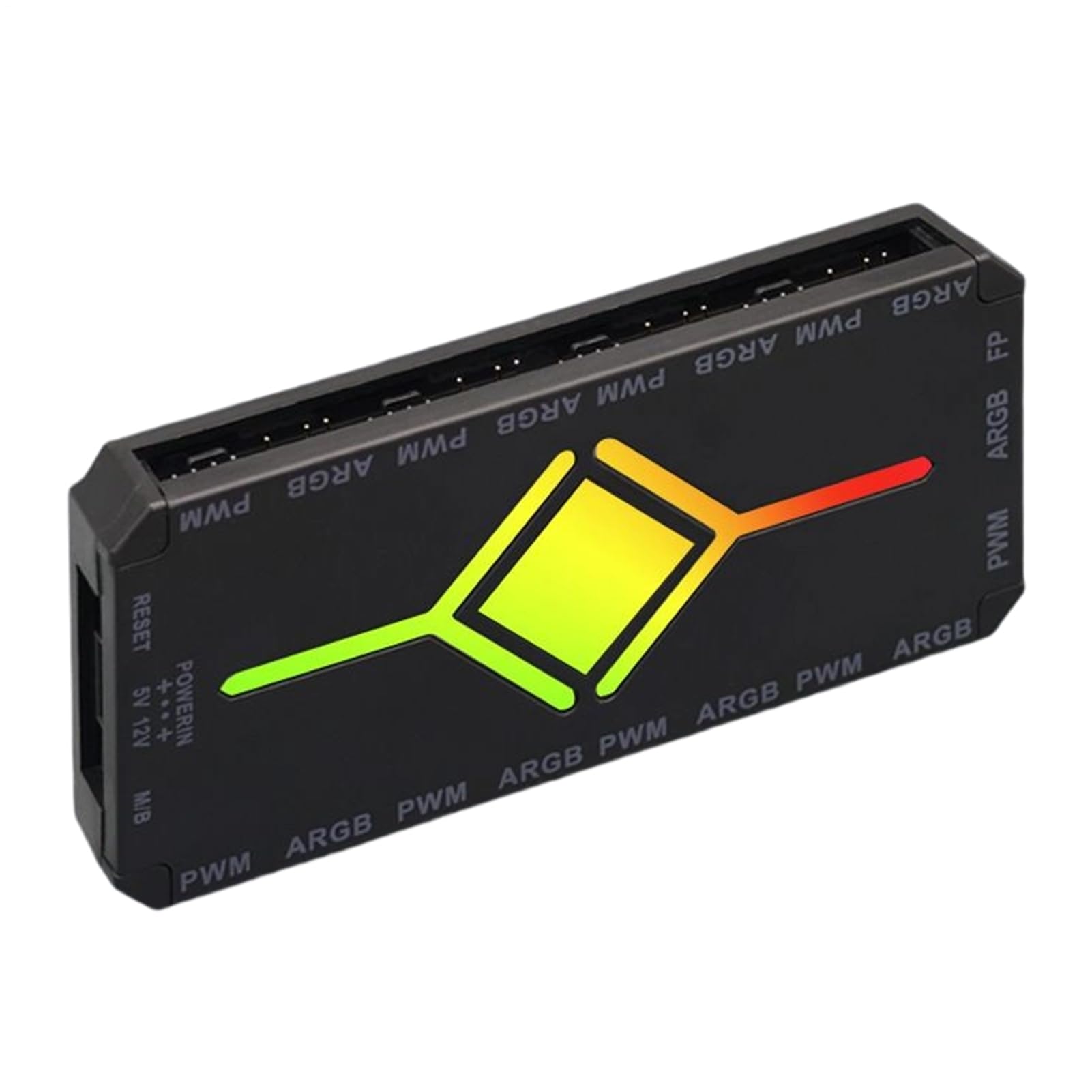 Hub ARGB | Adaptador De Ventilador PWM Accesorios De Computadora,Controlador LED RGB Para De PC,Para Sala De Juegos, Teatro, Oficina, Espacio De Juego, , Habitación, Jugadores, Hombres Y