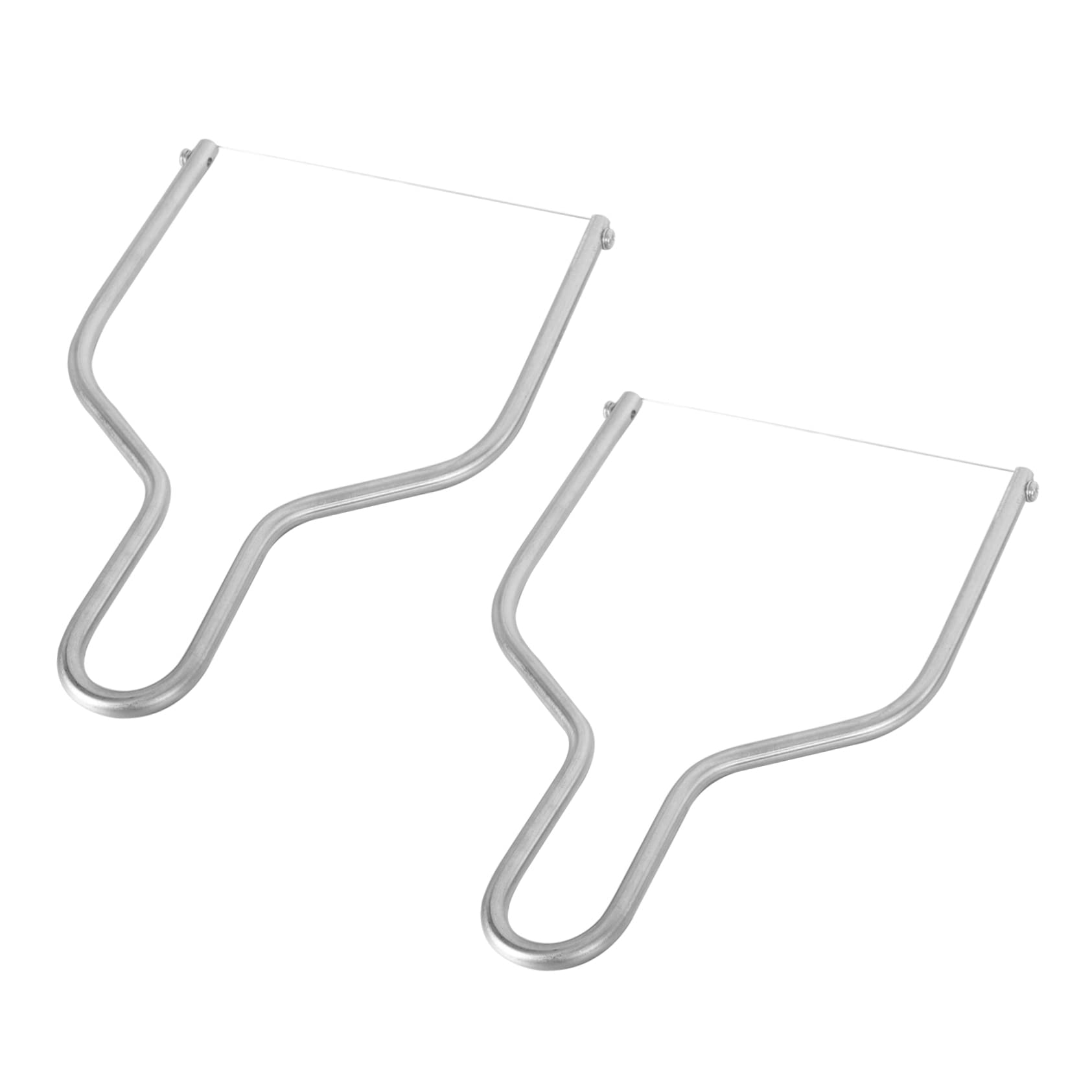Ciieeo 2Pcs Stainless Steel Cheese Slicers Handheld Cheese Cutters with Premium Wire for Easy Slicing Compact and Cheese Dividers for Cheese Boards and