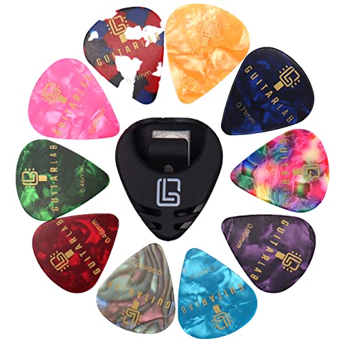 Guitar Lab – Support pour Médiators Guitare – 10 Médiators GRATUITS, Porte Médiators à Ressort, En Celluloïd pour… - Les Beatles, Paul McCartney, John Lennon, RIngo Starr, George Harrison Guitar Lab - Support pour Médiators Guitare - 10 Médiators GRATUITS, Porte Médiators à Ressort, En Celluloïd pour… – Image 3