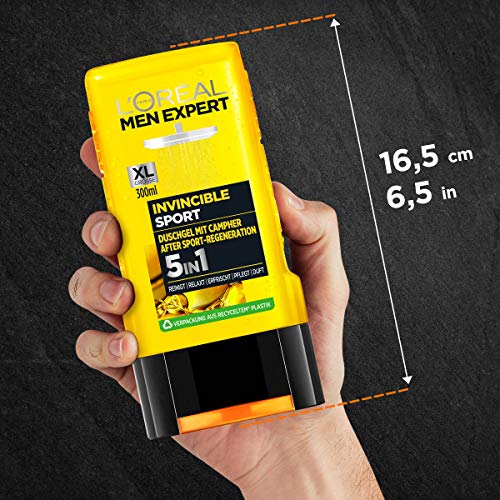 L'Oréal Paris Men Expert 5-in-1 douchegel voor mannen, voor het reinigen van lichaam, haar en gezicht, Invincible Sport… - Image 6