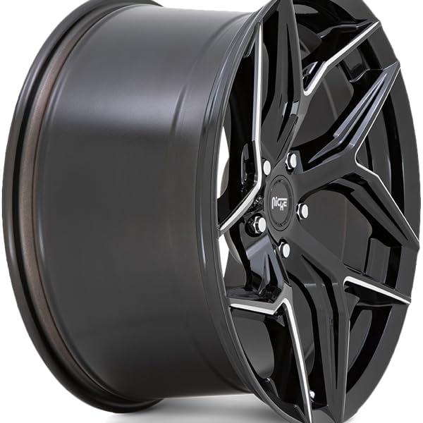 Amazon.com: NICHE M266 TORSION Gloss Black Milled Wheel with