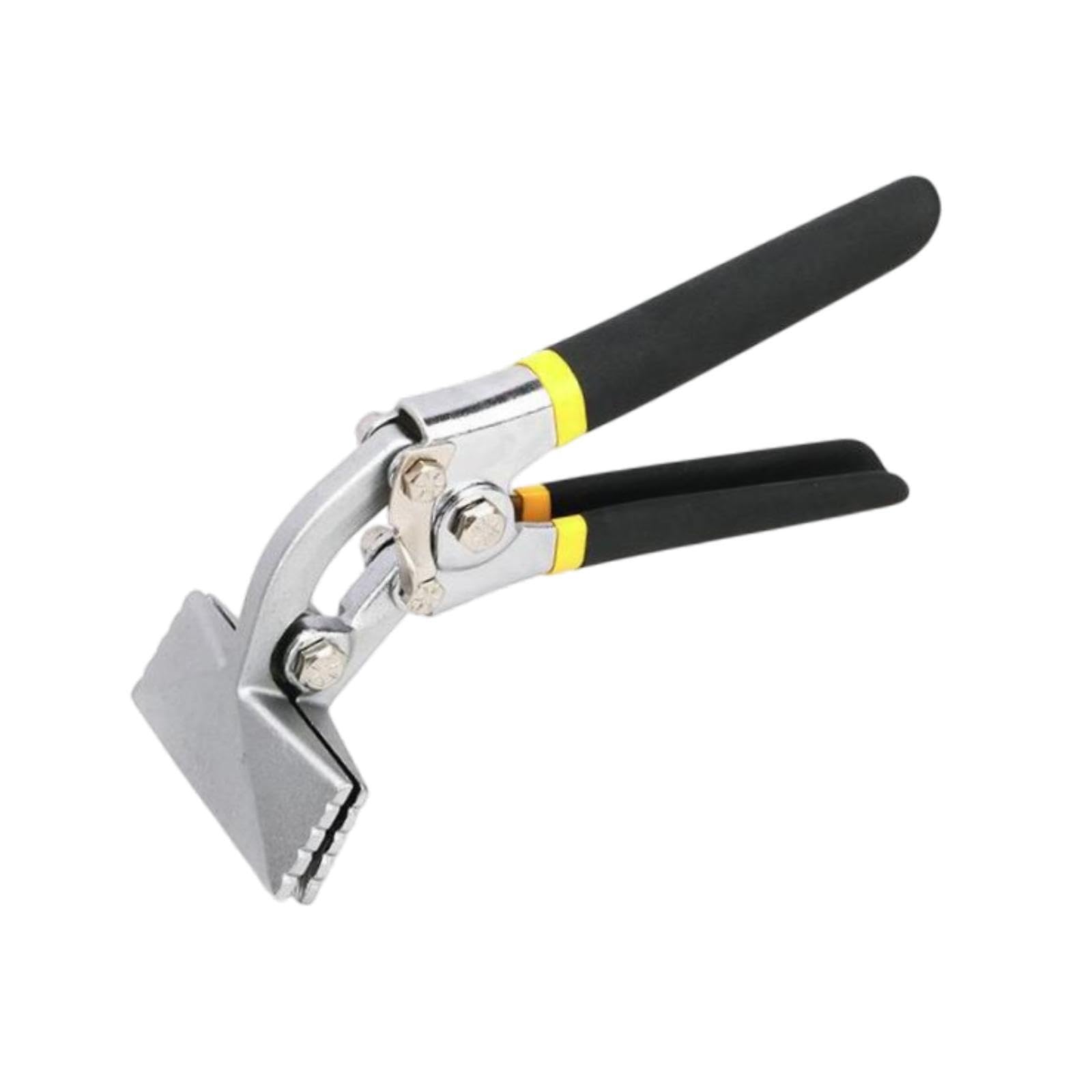 Puxzyax Black, Silver Comfort Grip Bender Tool Sheet Metal Hand Seamer Ensures User Friendly During Prolonged Tasks Hand Seamers Sheet Metal Tools Pliers, 80Mm Bending Head