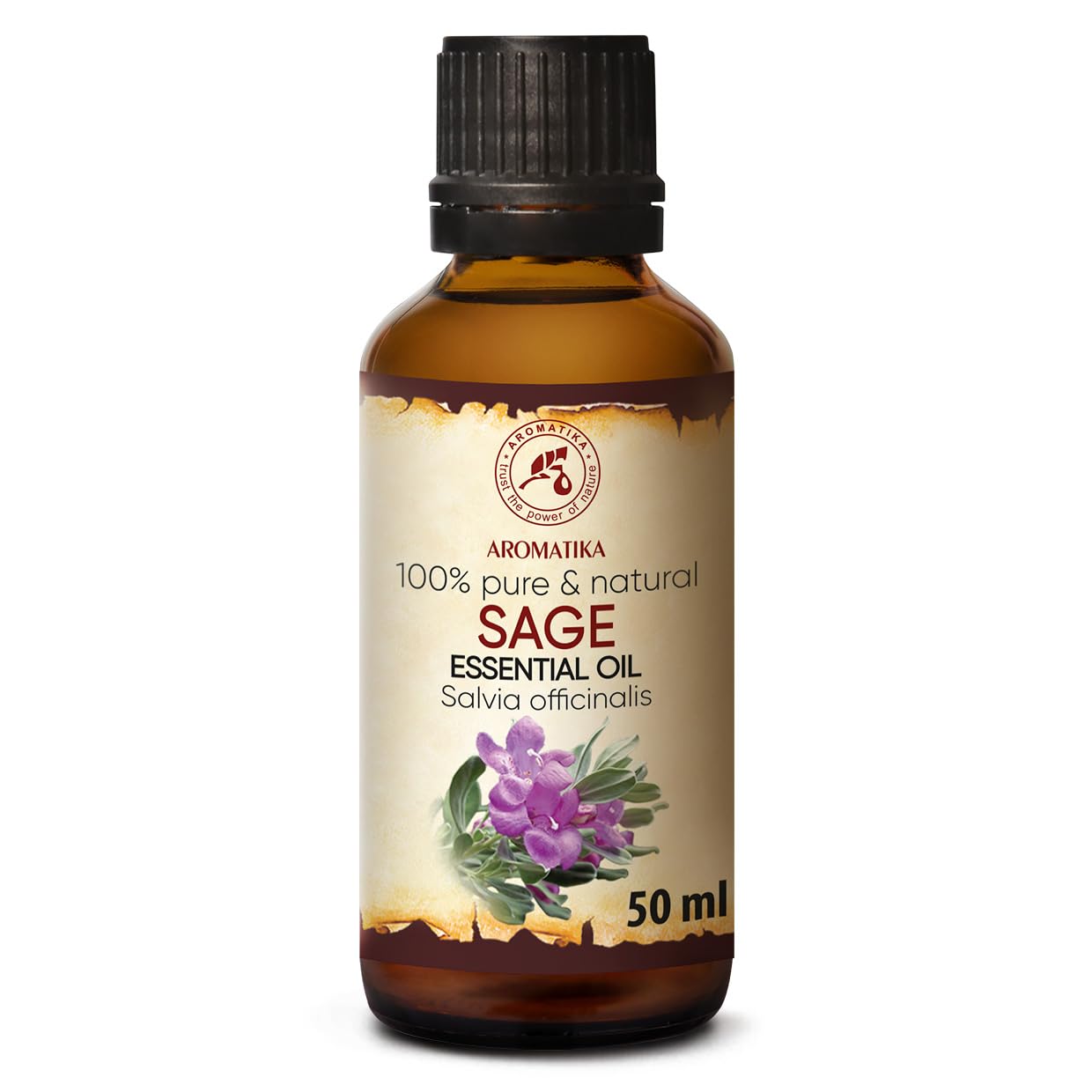 Aceite Esencial de Salvia 50 ml - Salvia Officinalis - Aceites de Aromaterapia - Aceite de Salvia de Grado para Difusor - Cuidado Piel - Aceites para Velas - Fragancia para Hogar