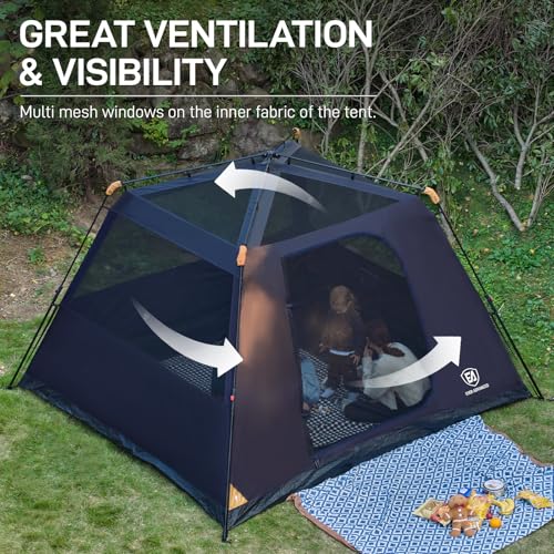 EVER ADVANCED Blackout 6 Person Tent with Vestibule
