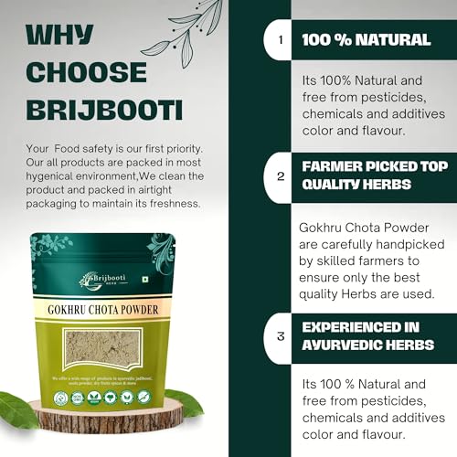 Image of Birju Mahavir Gokhru Powder - Gokshura Powder, Multi-colored, 100 gram