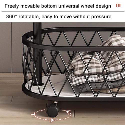 Portant à vêtements à roulettes pour optimiser une chambre sans dressing fixe - 4