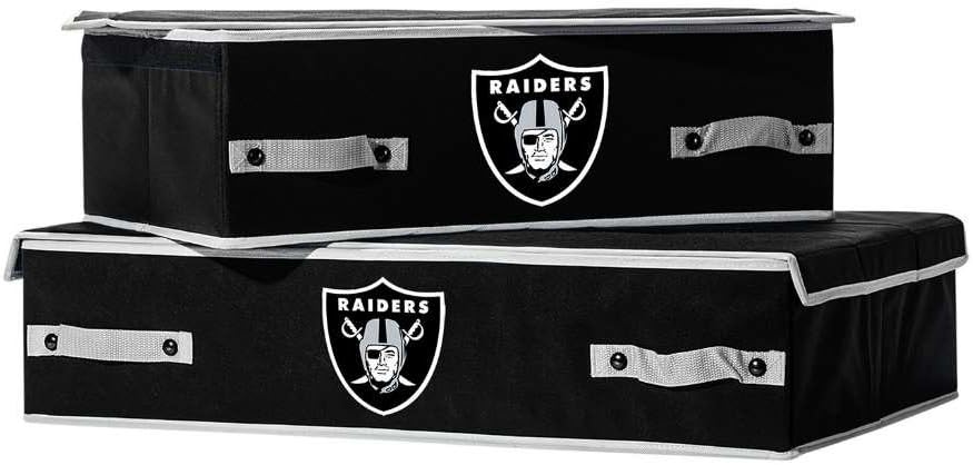 Franklin Sports NFL Under Bed Storage Bins - Folding Organizer Containers - NFL Team Office, Bedroom + Living Room Décor image 2