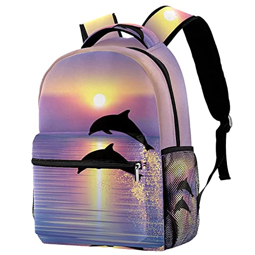 Sac à dos dauphins sautant pour la rentrée scolaire des garçons et filles
