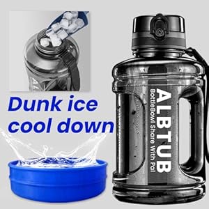 Large Dog Water Bottle for Hiking Beach Walking, 85OZ, Extra Large, Dog Water Bowl Dispenser Portable for Travel, Dog Park, Traveling, Outdoor Camping (Blue, 85oz)