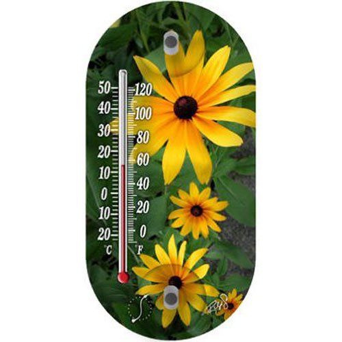 Springfield 91565 Flowers Tube Thermometer, Yellow #1