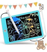 ORSEN Tablette D'écriture LCD Tablette Dessin Enfant Ardoise Magique 8.5 Pouces, Garçons Filles 3-8 Ans jouet éducatifs cadeau d'anniversaire Noël (Blanc Bleu
