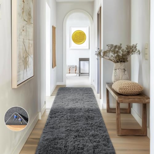 Ophanie 2x6 Washable Runner Rug for Hallway,Non-Slip Fluffy Soft Bedside...