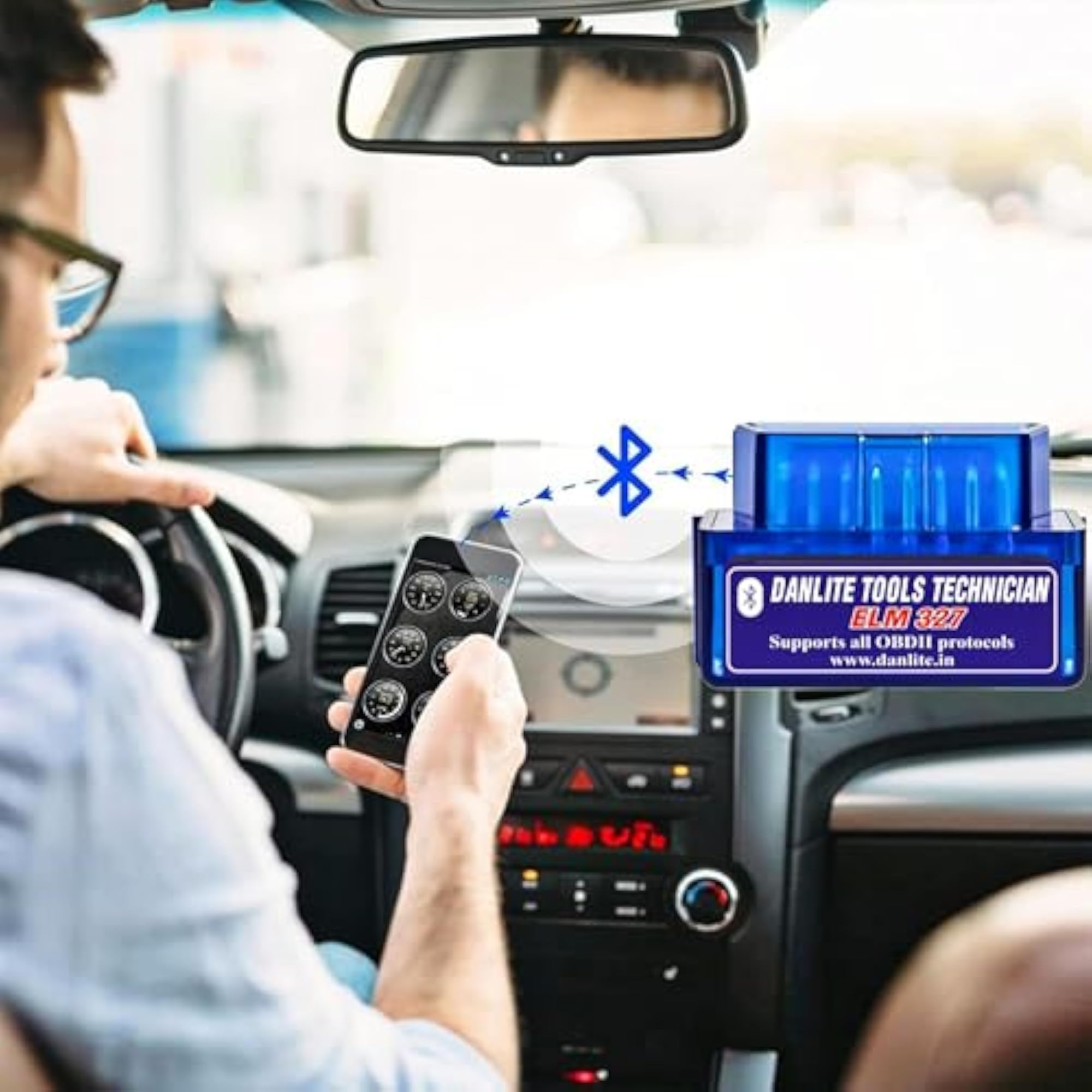 Bluetooth Car Fault Diagnostic Device, Mini ELM 327 OBD Scanner