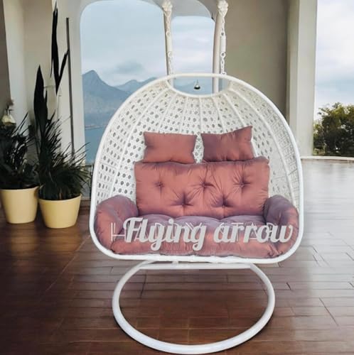 Image of Outdoor Furniture Double Seater Swing, Beautiful Swing with Stand