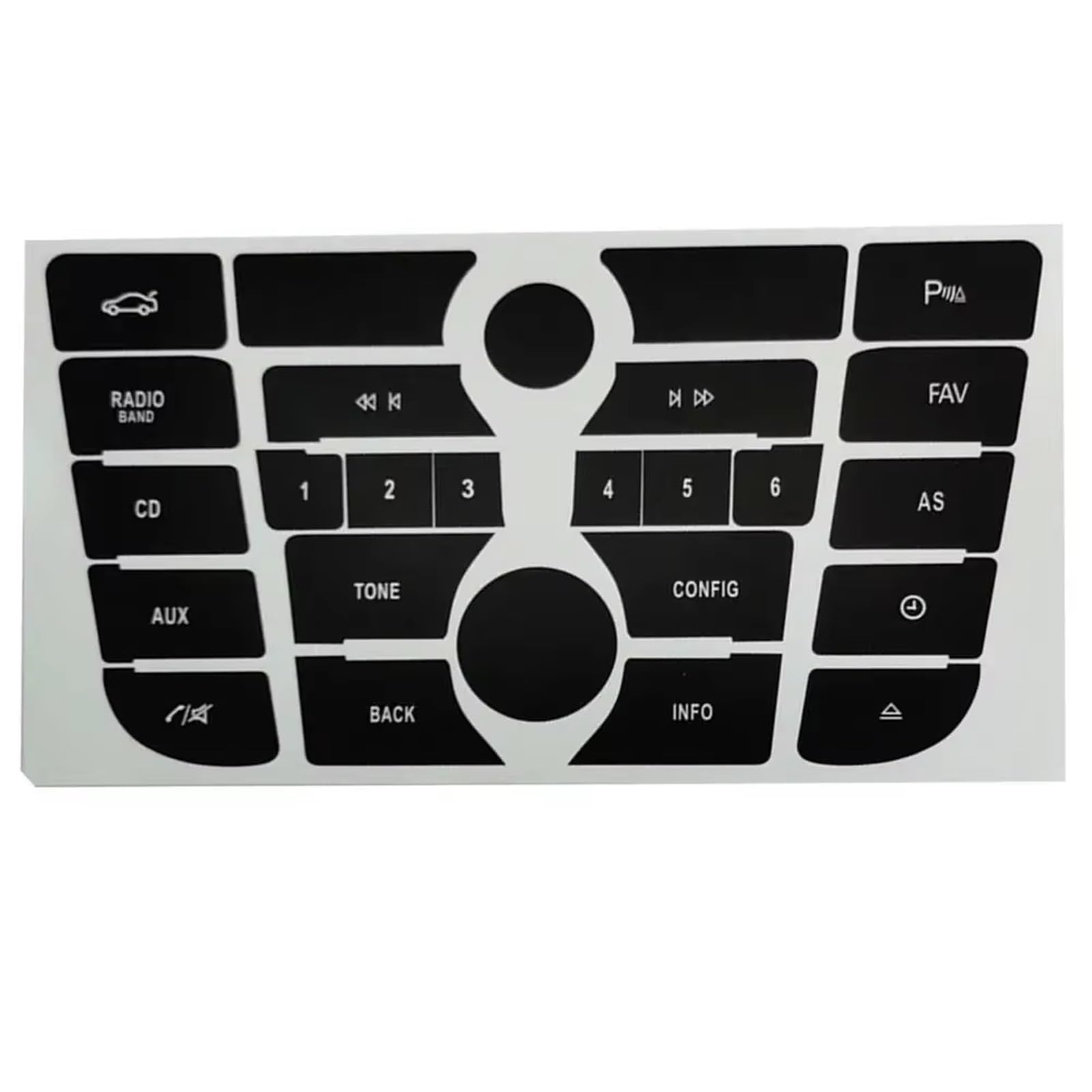 Button Stickers Compatible with Opel for Astra J 2009-2015 Radio Button Repair Sticker Dashboard MP3 Panel Sticker Automotive Interior Acce